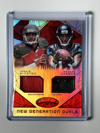  2015 Certified New Generation Dual Jerseys Mirror Red #NGFSU Jameis Winston RC /Rashad Greene /249