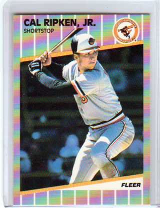 Cal Ripken, Jr., 1989 Fleer Baseball Card #517, Baltimore Orioles, (L5