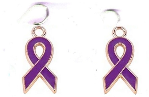 Pancreatic Cancer Awareness Ribbon Earrings Lot 1 (PLEASE READ DESCRIPTION) 