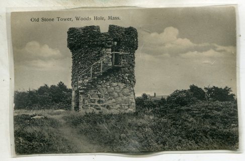 1910-1920 Old Stone Tower-Woods Hole, Ma. RPPC