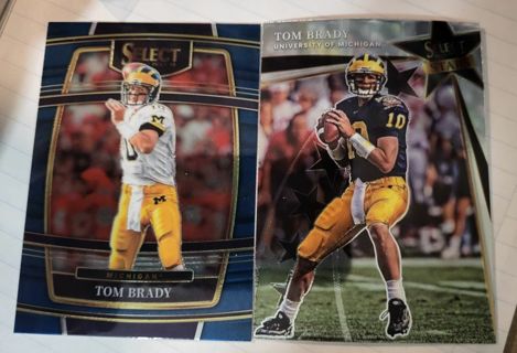 2022 Select Tom Brady base & insert cards Michigan Wolverines