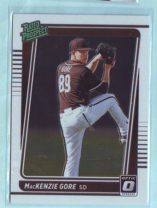 2021 Donruss Optic McKenzie Gore RATED PROSPECT Baseball Card # RP4 Padres