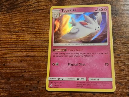 Pokemon Togekiss rare holo 138/214