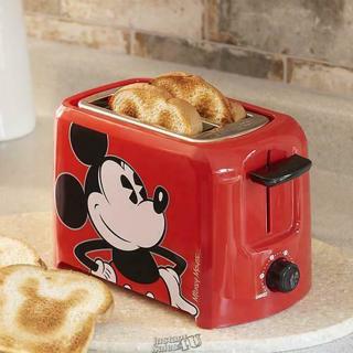 Kids Red Disney Mickey Mouse Imprint Toaster