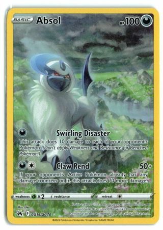 Crown Zeniths Galarian Gallery Ultra Rare full Art Holo Absol Pokemon card TCG SWSH