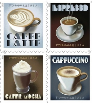 100 Espresso Drinks U.S. Forever Postage Stamps 
