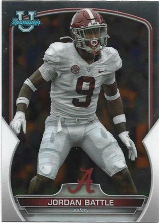 2022 BOWMAN UNIVERSITY JORDAN BATTLE ROOKIE CARD