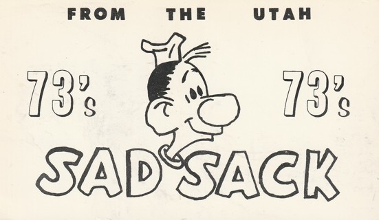 Vintage Used Postcard: h: Amateur Radio Station Card: Utah