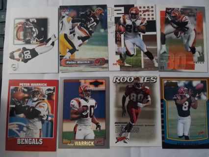 8 card Peter Warrick FSU Bengals wr lot rcs