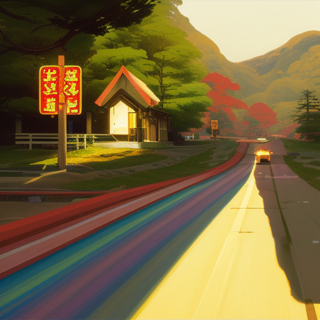 Listia Digital Collectible: Rainbow Highway in the chinese countryside