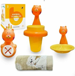  New Kids Bathroom Accessories Set   Animal Wash Set With Towel By AboveB