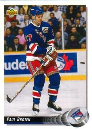 Tradingcard - 1992-93 Upper Deck #148 - Paul Broten VAR - New York Rangers 