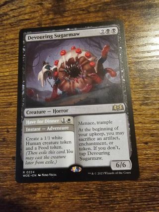 Magic the gathering mtg Devouring Sugarmaw rare card Wilds of Eldraine