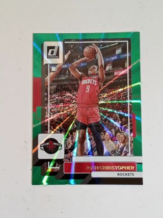 Houston Rockets Josh Christopher Green Lazer Basketball Card