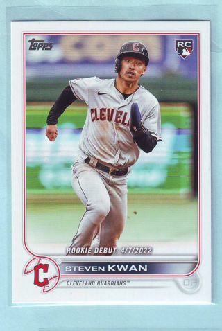 2022 Topps Update Steven Kwan ROOKIE Baseball Card # US54 Guardians