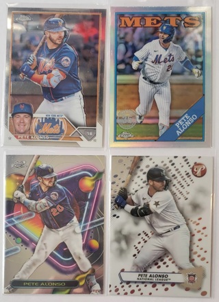 2023 Topps Pete Alonso 4 different Cards - Cosmic Chrome Pristine - New York Mets