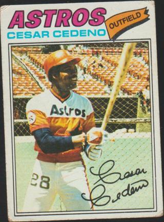 1977 Topps Baseball Card #90 Cesar Cedeno Houston Astros