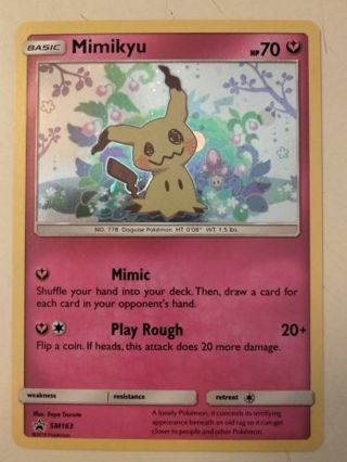 Mimikyu sm163 rare holo promo NM Pokemon