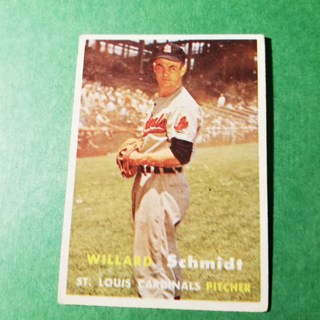 1957 - TOPPS BASEBALL CARD NO. 206 - WILLARD SCHMIDT - CARDINALS