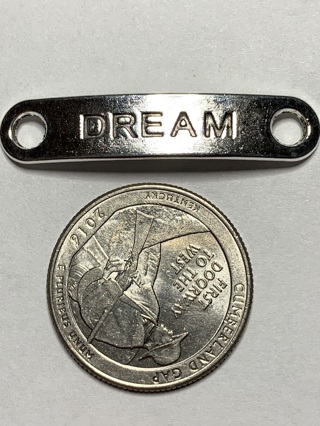 WORD CHARM~#2~DREAM~DOUBLE HOLE~FREE SHIPPING!