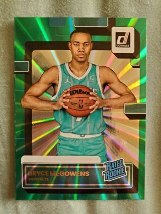 2022-23 Donruss Rated Rookie Holo Green Laser Bryce McGowens