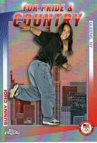 2024 Topps Olympics Chrome Sunny Choi Pride & Country