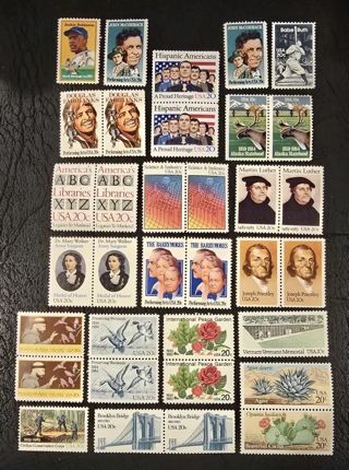 One lot of 34 Mint .20 US Postage Stamps