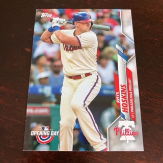 2020 Topps Opening Day - [Base] #156.1 Rhys Hoskins (Cream Jersey, At-Bat)