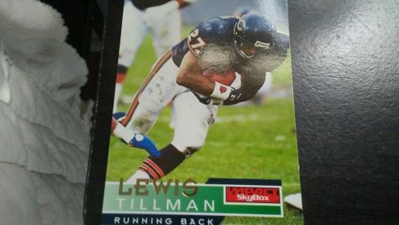 1995 SKYBOX IMPACT LEWIS TILLMAN CHICAGO BEARS FOOTBALL CARD# 23