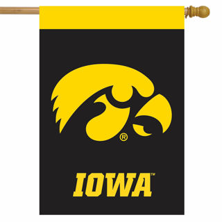 Iowa Hawkeyes House Flag NCAA Licensed 28" x 40" Briarwood Lane