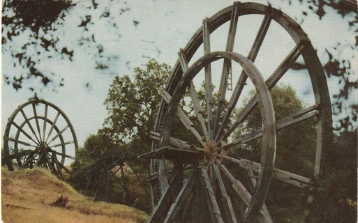 Vintage Used Postcard: B: 1951 Old Water Wheel, Kennedy Gold Mine, CA