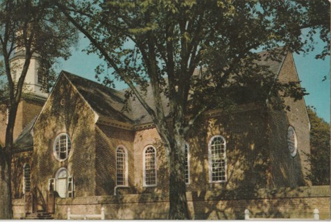 Vintage Unused Postcard: o: Bruton Parish Church, Williamsburg, VA