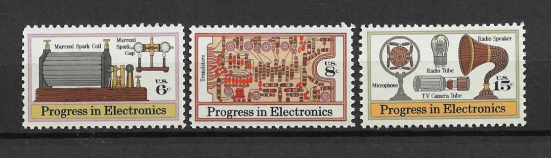 1973 USA Sc1500-2 Progress in Electronics MNH C/S of 3