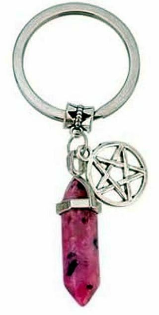 Natural Ruby in Zoisite Keychain (PLEASE READ DESCRIPTION