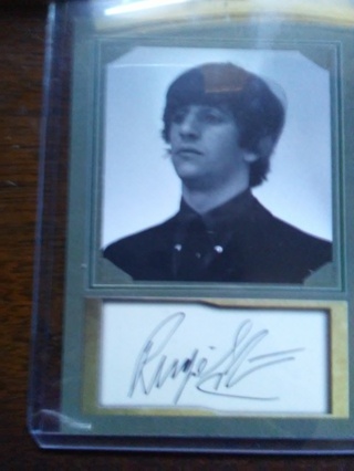 ringo star autographed  card