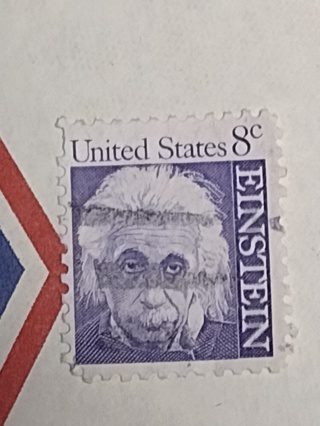 Albert Einstein Portrait On Us Postage Stamp - ID # 14249783