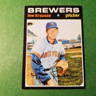 1971 Topps Vintage Baseball Card # 372 - LEW KRAUSSE - BREWERS - EXMT/NRMT+