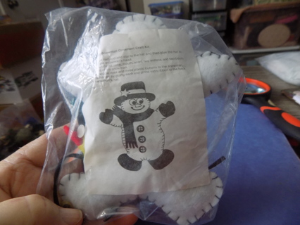 NIP Puffy Snowman ornament craft kit