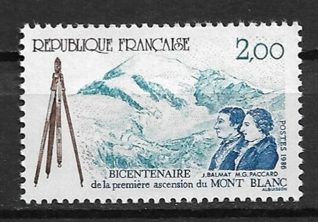 1986 France Sc2015 Mont Blanc 1st Ascent, 1786 MNH