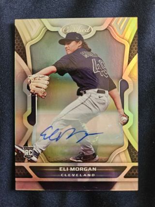 2022 Panini Chronicles Certified Rookie Autograph Eli Morgan