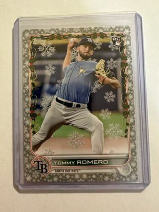 2022 Topps Holiday Tommy Romero RC Metallic Snowflake Tampa Bay Rays #HW75