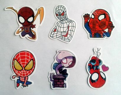 Six Marvel Comics Spider-Man Vinyl Stickers #1