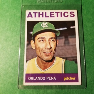 1964 - TOPPS BASEBALL CARD NO. 124 - ORLANDO PENA - A'S - EXMT+