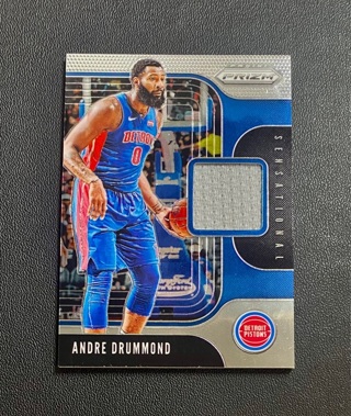 Andre Drummond #1SS-ADR  Game worn Jersey Basketball Card!