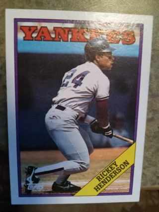 1988 TOPPS RICKEY HENDERSON NEW YORK YANKEES BASEBALL CARD# 60