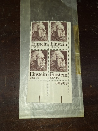 4 EINSTEIN 15 CENT STAMPS (unused)