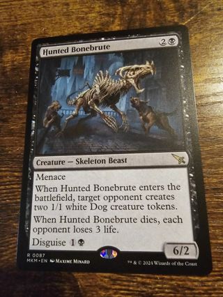 Magic the gathering mtg Hunted Bonebrute rare card Murder Karlov Manor