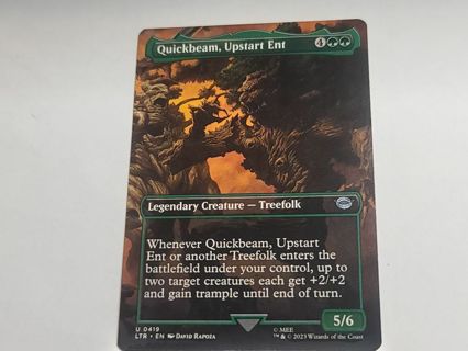 Magic the gathering mtg Quickbeam Upstart Ent extended art Lord of the rings