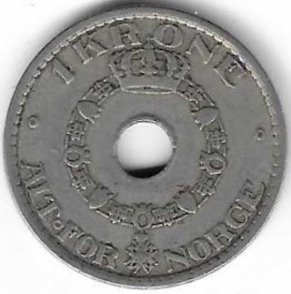 Estate Find 1925 Norway 1 Krone Coin