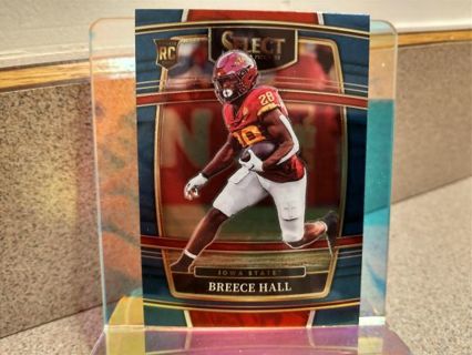 2022 SELECT DRAFT PICKS BREECE HALL ROOKIE RC CONCOURSE # 12 NEW YORK JETS